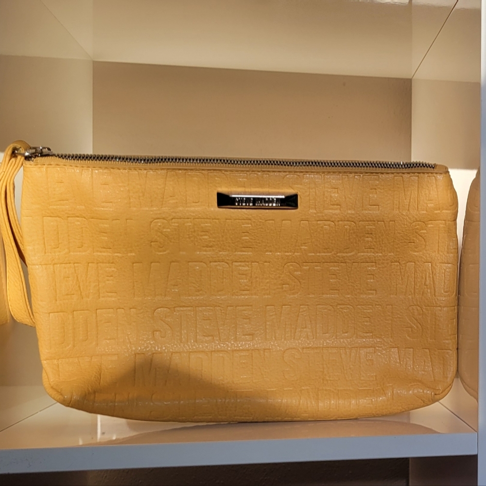 NEW Steve Madden Embossed Zip Travel Bag 12" Long X 8" Tall